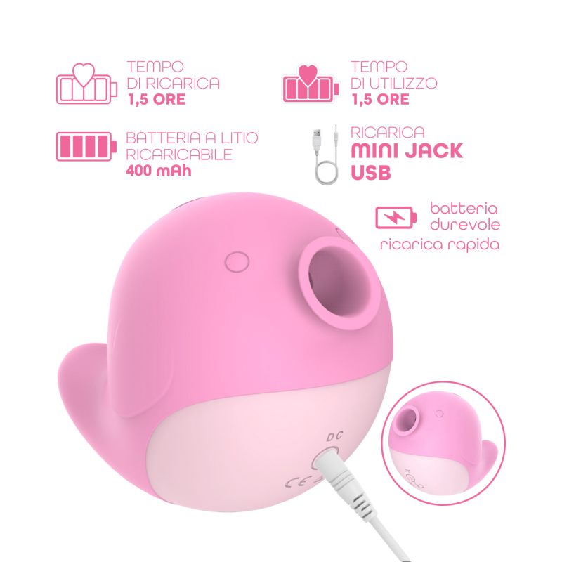 Succhia Clitoride con Vibrazione Stimolatore 2in1 Vibratore Multifunzione Vagina