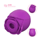 Succhia Clitoride Vibratore a Forma di Rosa Stimolatore con Suzione e Vibrazione
