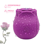 Succhia Clitoride Vibratore a Forma di Rosa Stimolatore con Suzione e Vibrazione