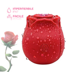 Succhia Clitoride Vibratore a Forma di Rosa Stimolatore con Suzione e Vibrazione