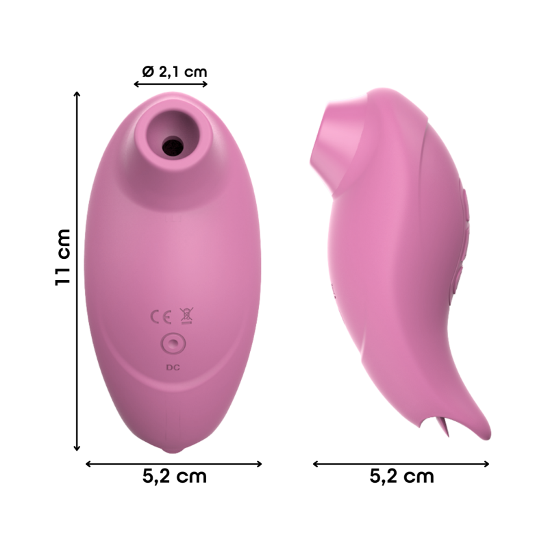Succhia e Lecca Clitoride 2in1 Vibratore con Lingua doppio Stimolatore a Suzione