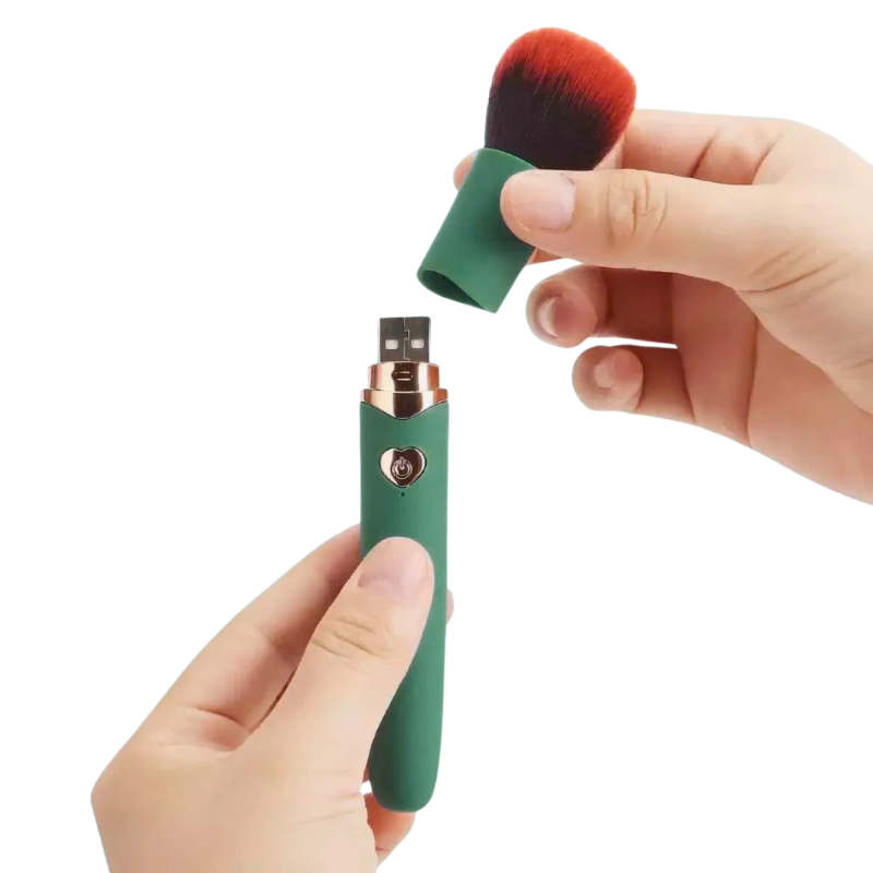 Vibratore a forma di Pennello Trucco con 10 Modalità di Vibrazioni Ricaricabile