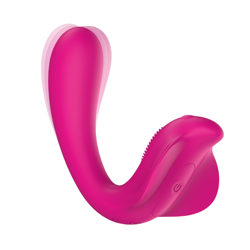 Vibratore a U punto G e clitoride con controllo tramite app in morbido silicone