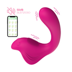 Vibratore a U punto G e clitoride con controllo tramite app in morbido silicone