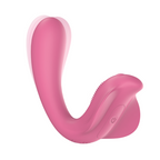 Vibratore a U punto G e clitoride con controllo tramite app in morbido silicone