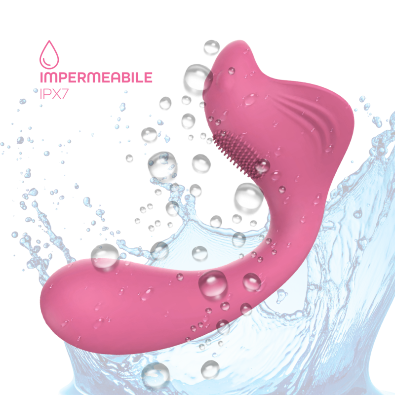 Vibratore a U punto G e clitoride con controllo tramite app in morbido silicone