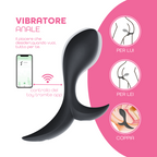 Vibratore Anale Massaggiatore Prostatico Controllo con App in Silicone Morbido