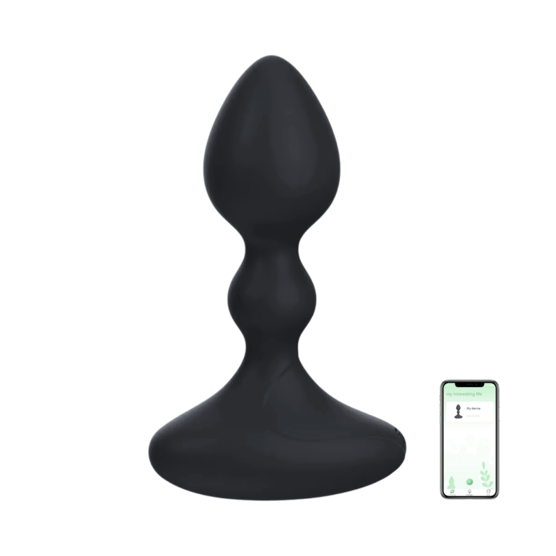 Vibratore Butt Plug Anale Vibrante con App in Silicone Morbido Stimolatore Smart