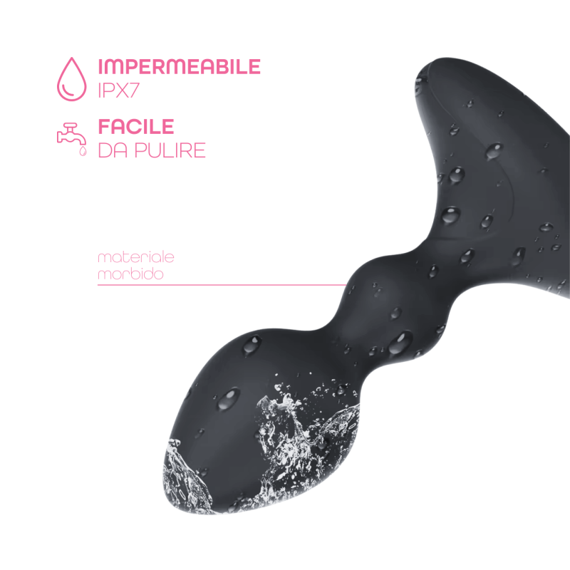 Vibratore Butt Plug Anale Vibrante con App in Silicone Morbido Stimolatore Smart