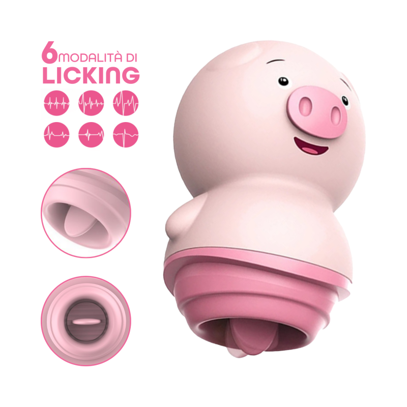 Vibratore Clitorideo Licking Mini Stimolatore Lecca Clitoride Toy Ricaricabile