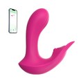 Vibratore Doppia Stimolazione Orina in Silicone 2in1 Punto G e Clitoride con App