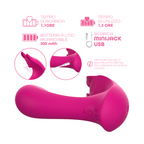 Vibratore Doppia Stimolazione Orina in Silicone 2in1 Punto G e Clitoride con App