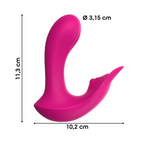 Vibratore Doppia Stimolazione Orina in Silicone 2in1 Punto G e Clitoride con App