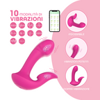 Vibratore Doppia Stimolazione Punto G e Clitoride 10 Modalità Controllo con App