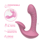 Vibratore Doppia Stimolazione Punto G e Clitoride 10 Modalità Controllo con App
