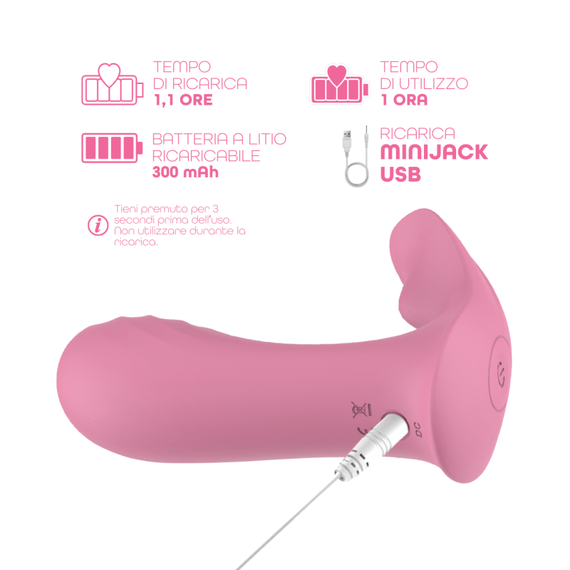 Vibratore Indossabile Punto G e Clitoride controllo con App 9 Vibrazioni Sex Toy