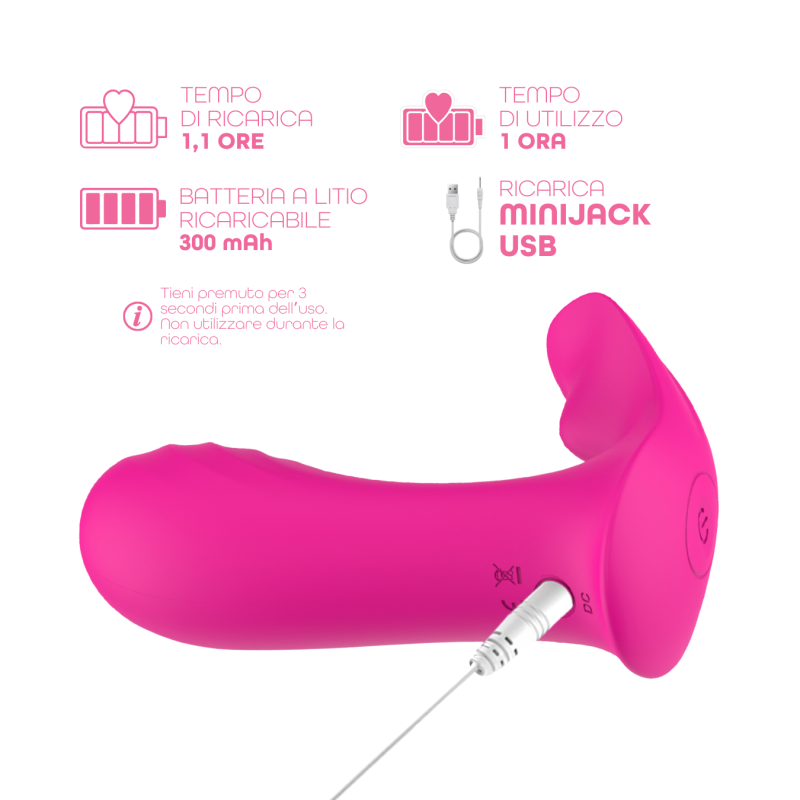 Vibratore Indossabile Punto G e Clitoride controllo con App 9 Vibrazioni Sex Toy