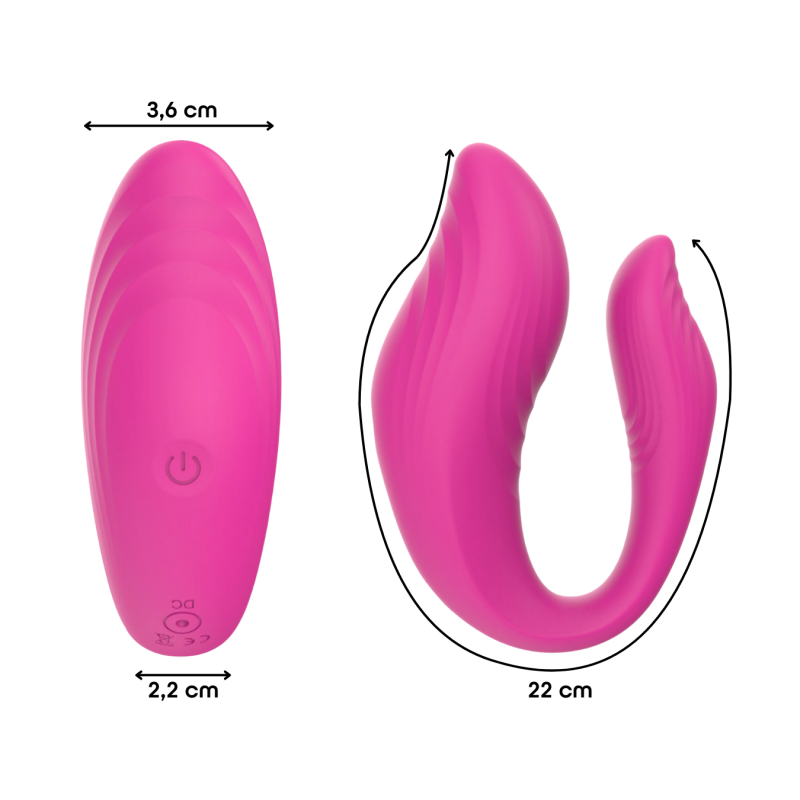 Vibratore Multifunzione Indossabile in Silicone Doppia Stimolazione con App USB