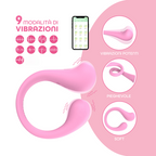 Vibratore Multifunzione per Doppia Stimolazione Controllo con App Modellabile