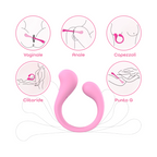 Vibratore Multifunzione per Doppia Stimolazione Controllo con App Modellabile