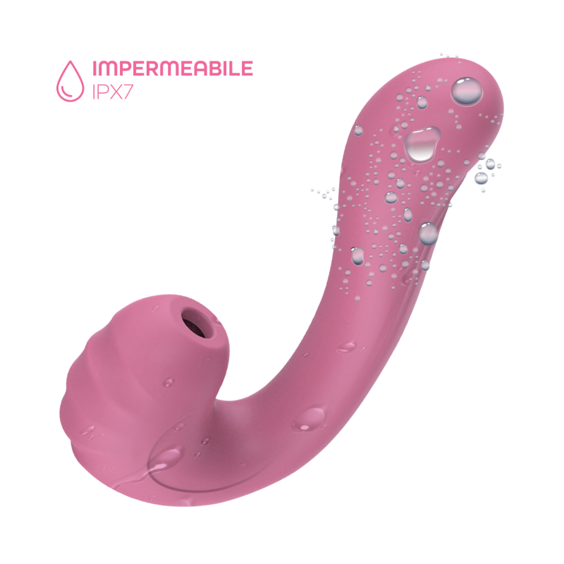 Vibratore Multifunzione Vibra e Succhia Doppia Stimolazione Punto G e Clitoride
