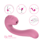 Vibratore Multifunzione Vibra e Succhia Doppia Stimolazione Punto G e Clitoride