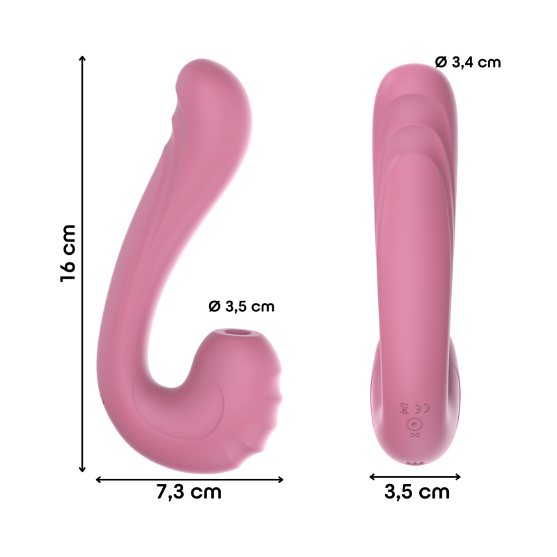 Vibratore Multifunzione Vibra e Succhia Doppia Stimolazione Punto G e Clitoride