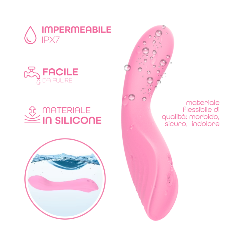 Vibratore Punto G Riscaldante in Silicone con 10 Modalità di Vibrazione Sex Toy