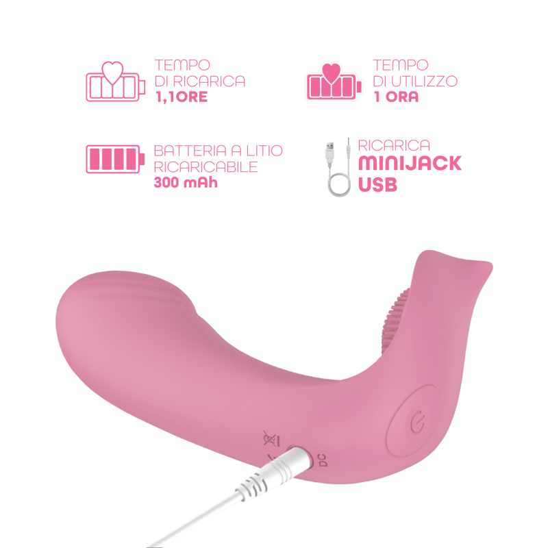 Vibratore Punto G Stimolatore Clitoride Chris 2in1 con App in Silicone Morbido