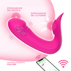 Vibratore Punto G Stimolatore Clitoride Chris 2in1 con App in Silicone Morbido