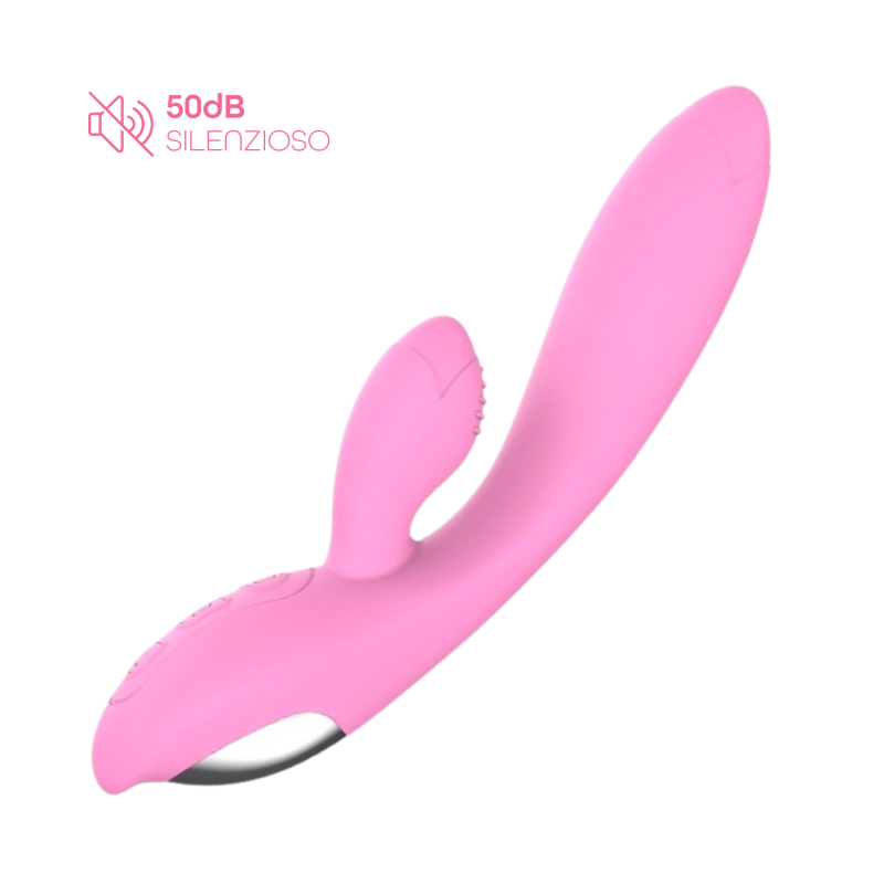 Vibratore Rabbit con Doppia Stimolazione Punto G e Clitoride in Silicone Sex Toy