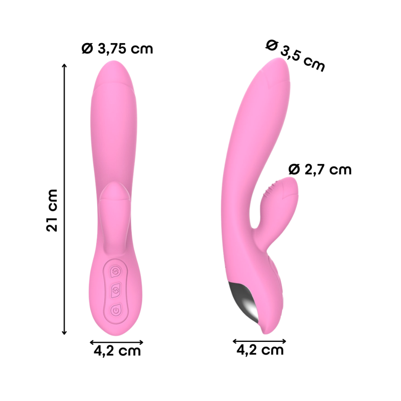 Vibratore Rabbit con Doppia Stimolazione Punto G e Clitoride in Silicone Sex Toy