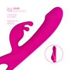 Vibratore Rabbit Doppia Stimolazione Clitoride Punto G Dildo in Silicone Medico
