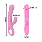 Vibratore Rabbit Doppia Stimolazione Punto G Clitoride in Silicone Ricaricabile