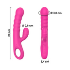 Vibratore Rabbit Doppia Stimolazione Punto G Clitoride in Silicone Ricaricabile