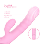 Vibratore Rabbit Doppia Stimolazione Punto G Clitoride in Silicone Ricaricabile