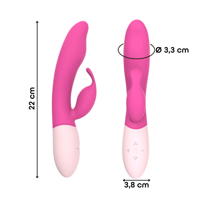Vibratore Rabbit Doppia Stimolazione Punto G e Clitoride 10 Modalità Vibrazione