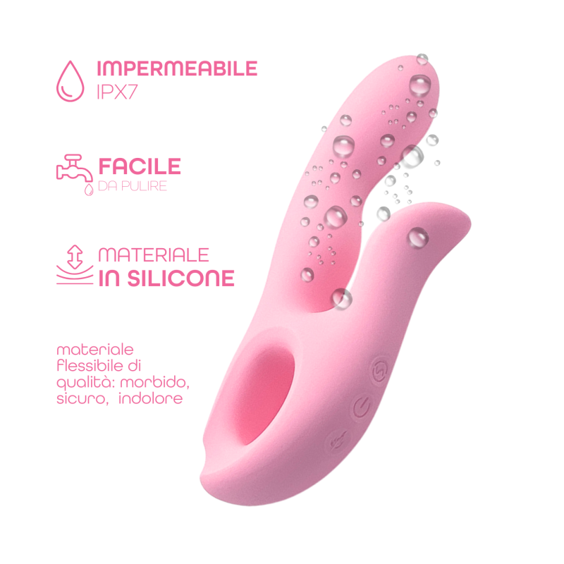 Vibratore Rabbit Riscaldante Doppia Stimolazione Clitoride e Punto G 10 Modalità
