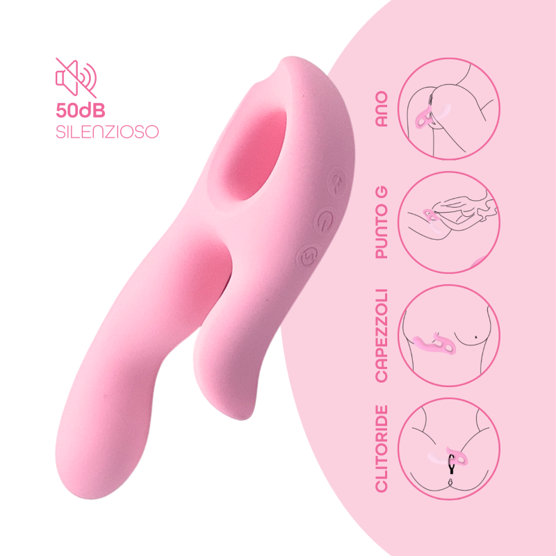 Vibratore Rabbit Riscaldante Doppia Stimolazione Clitoride e Punto G 10 Modalità