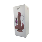 Vibratore Realistico Dildo con Spinta automatica Vibrazione Riscaldante e Lingua