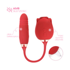 Vibratore Succhia Clitoride e Punto G doppia Stimolazione con Dildo Telescopico