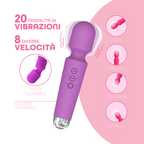 Wand Massager Massaggiatore Vibratore Ricaricabile in Silicone Sex Toy per Donna