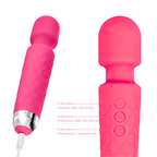 Wand Massager Massaggiatore Vibratore Ricaricabile in Silicone Sex Toy per Donna