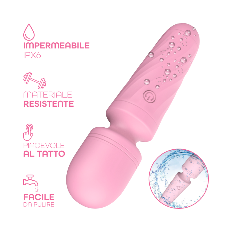 Wand Massager Vibratore in Silicone Stimolatore Clitorideo Massaggiatore Mini