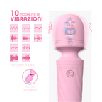 Wand Massager Vibratore in Silicone Stimolatore Clitorideo Massaggiatore Mini