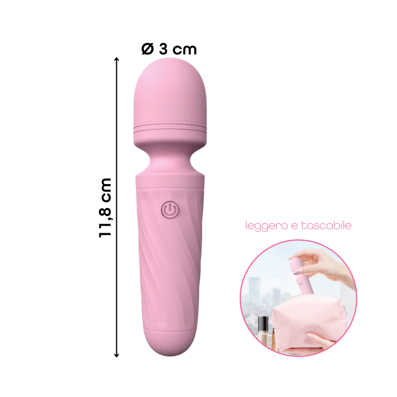 Wand Massager Vibratore in Silicone Stimolatore Clitorideo Massaggiatore Mini