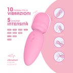 Wand Massager Vibratore Massaggiatore Ricaricabile con 10 Modalità di Vibrazione