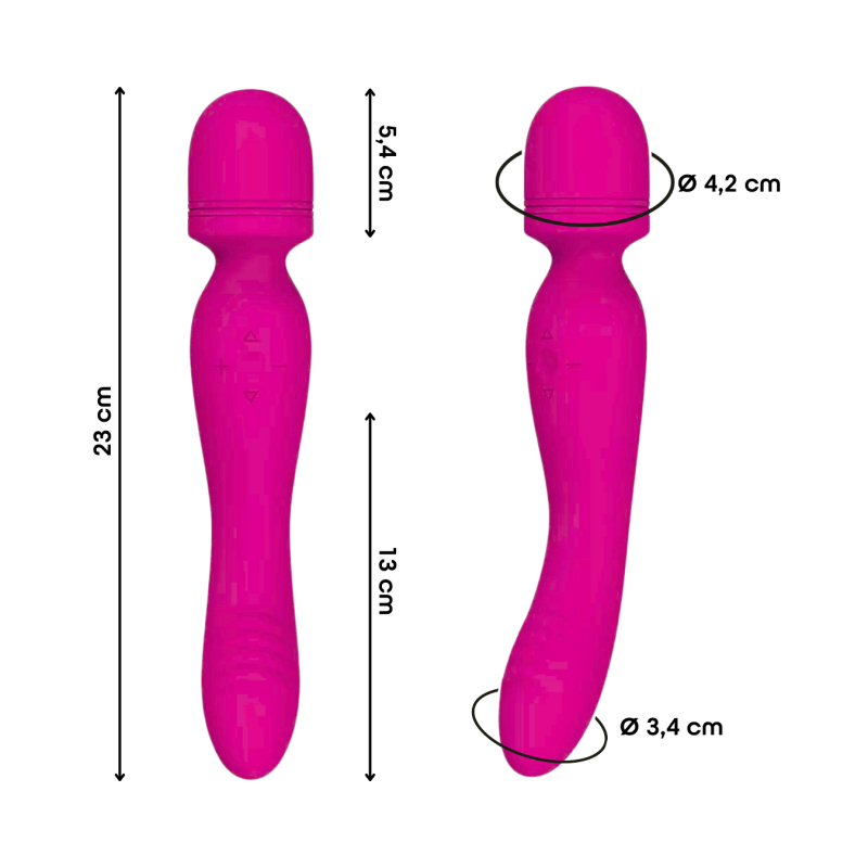 Wand Massager Vibratore Potente Dildo Massaggiatore in Silicone doppia Vibrazione