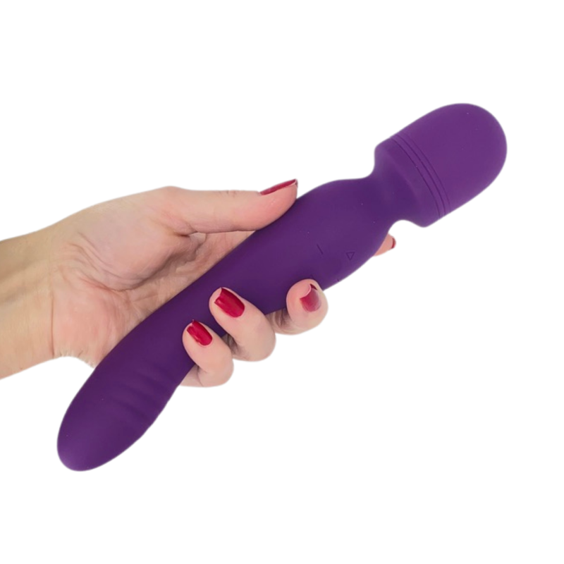 Wand Massager Vibratore Potente Dildo Massaggiatore in Silicone doppia Vibrazione