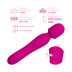 Wand Massager Vibratore Potente Dildo Massaggiatore in Silicone doppia Vibrazione